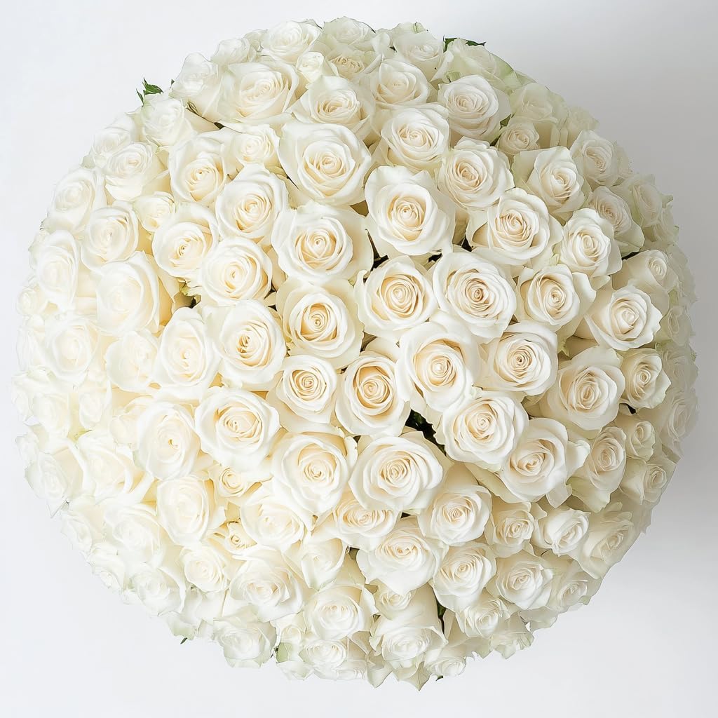Farm-Fresh White Roses Bouquet