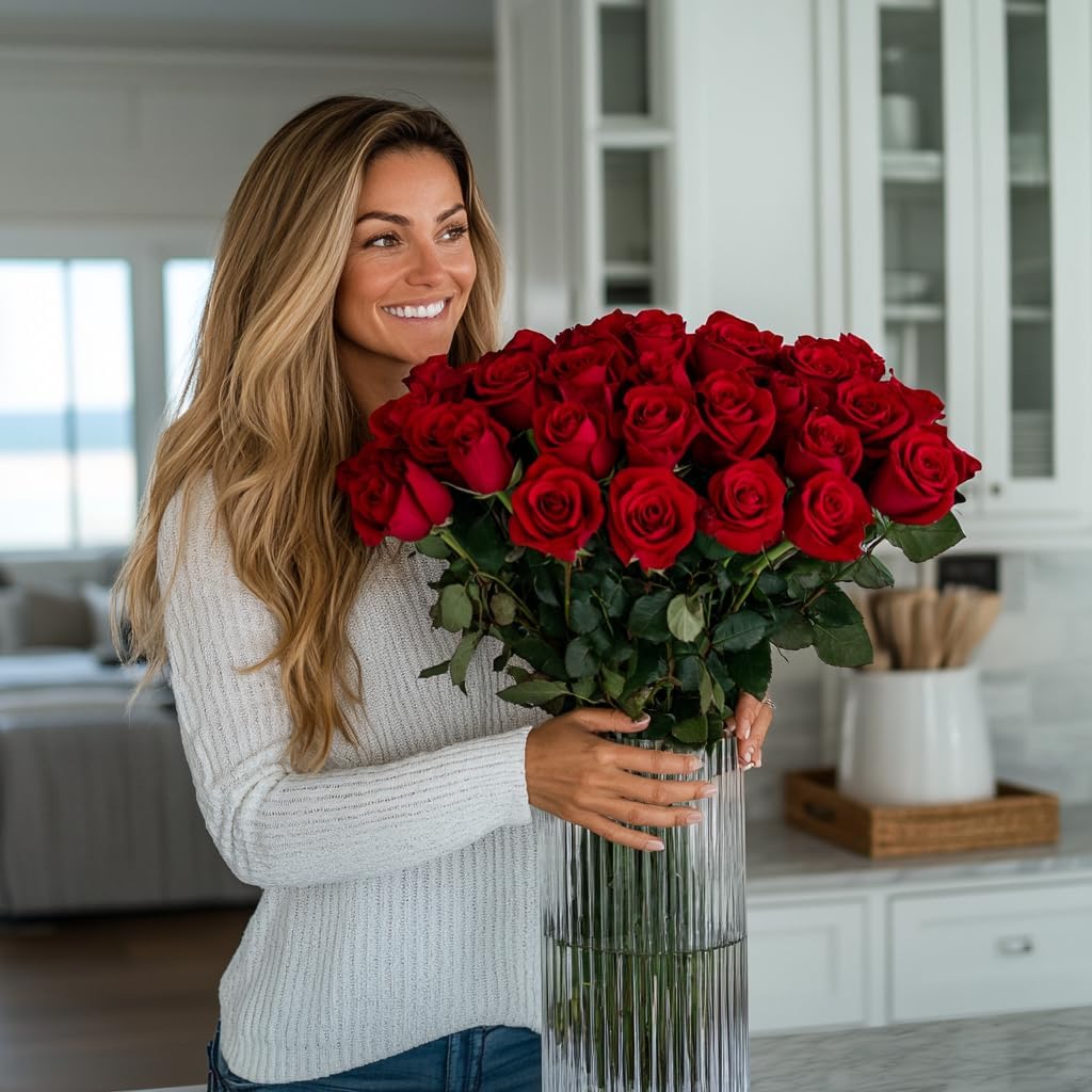 Farm-Fresh Luxury Red Roses Bundle